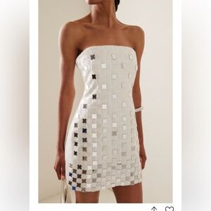 ILA. Vivian mirror-embellished sequined crepe mini dress